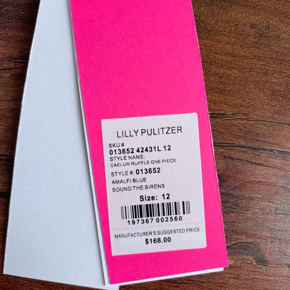 Lilly Pulitzer Caelum Ruffle one-piece, size 12, NWT - Picture 2 of 7